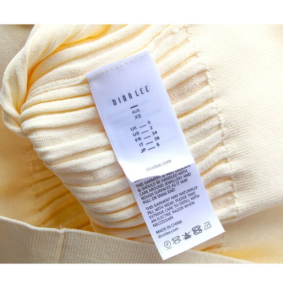 Dion Lee Hook Rib Cardigan / Size XS / Bleached Yellow Cropped - Picture 11 of 11